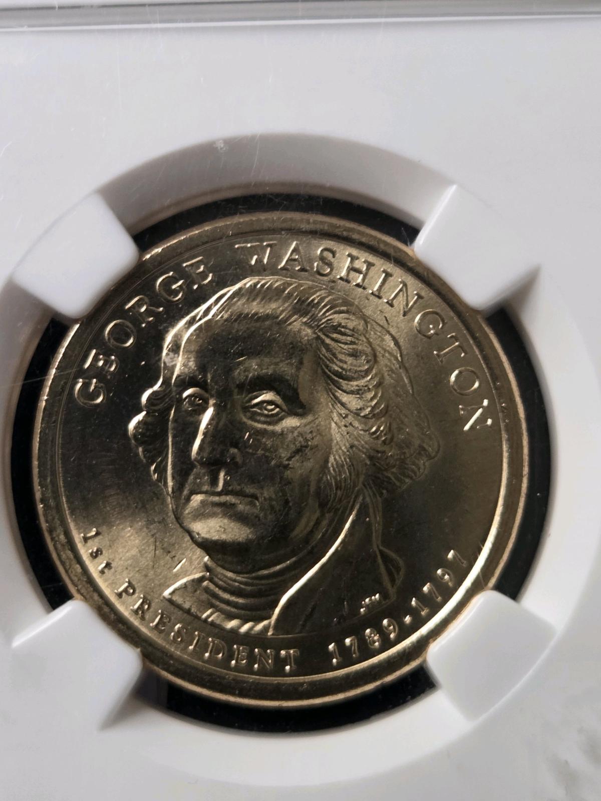 2007 George Washington Presidential Graded Coin - San Antonio, Texas - FleaMarketBay