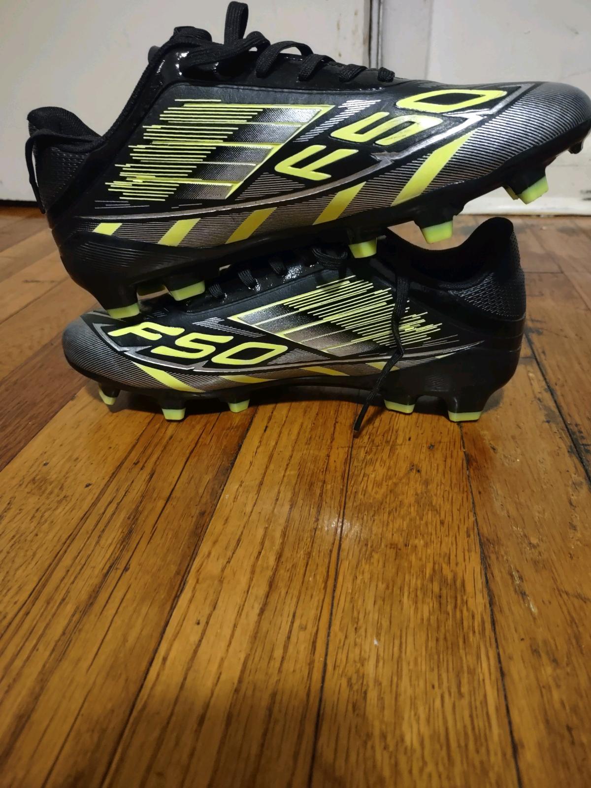 Adidas F50 Soccer Cleats  Black  Neon Yellow  Firm Ground Us - Alexandria, Virginia - FleaMarketBay
