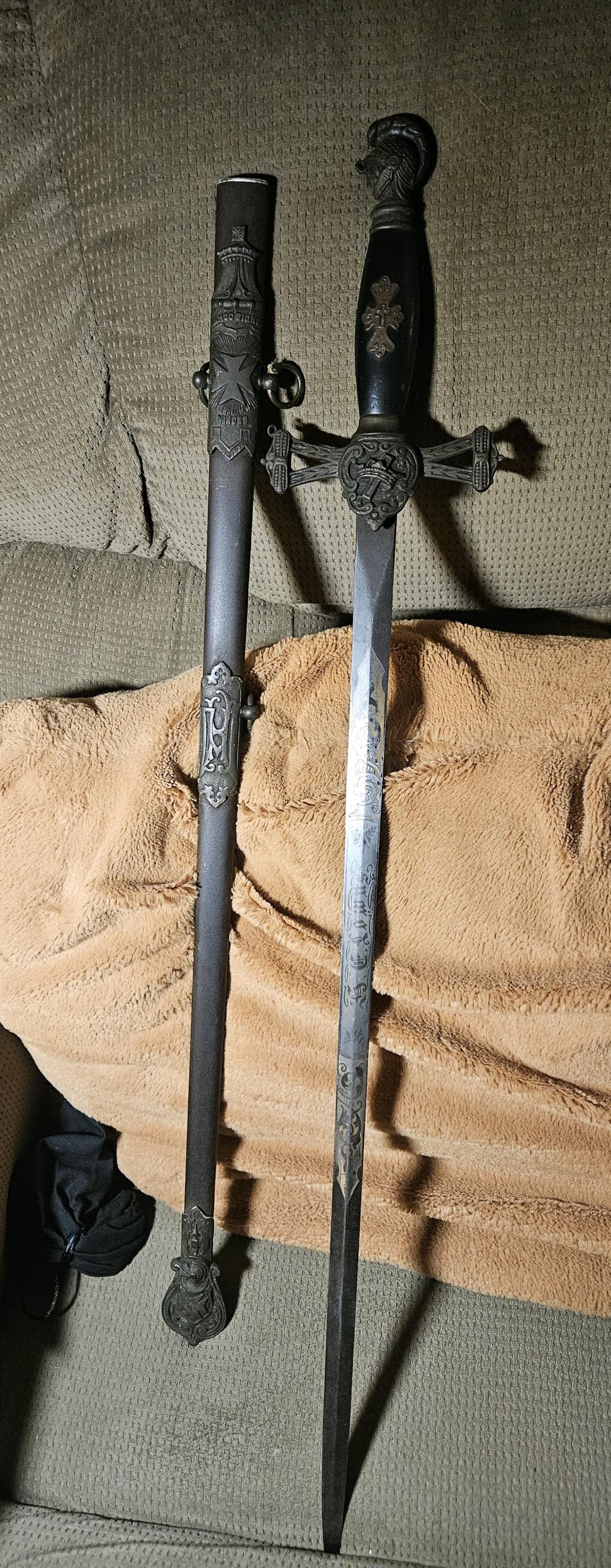 Knights Of Columbus Fraternal sward and scabbard - Cleveland, Ohio - FleaMarketBay