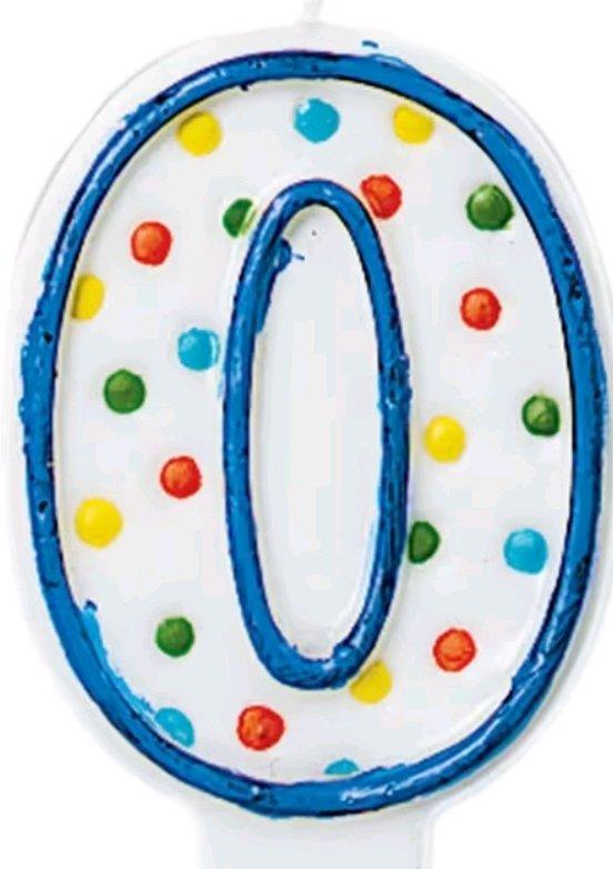1 12 x 3 Polka Dot Number 0 Wax Candle - Angleton, Texas - FleaMarketBay