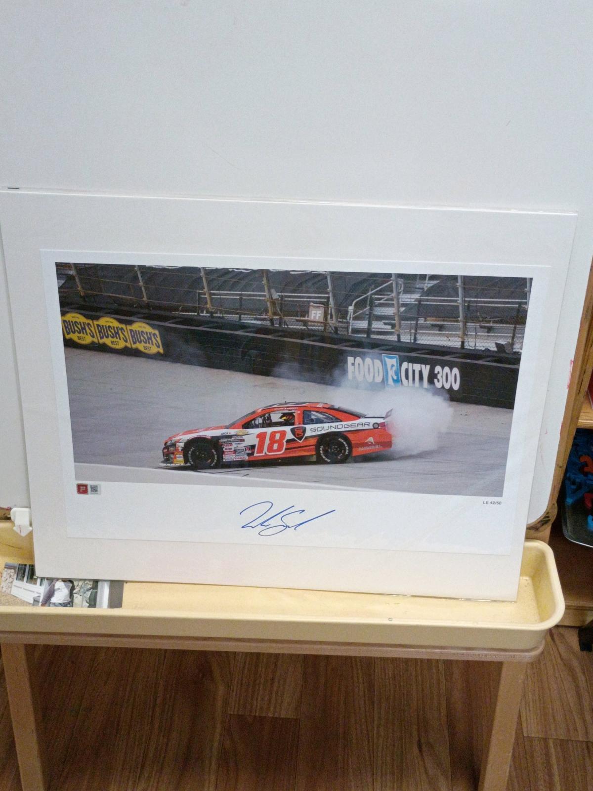 Signed Nascar Photo Car Number 18 Certified Authencity - Smithfield, Virginia - FleaMarketBay