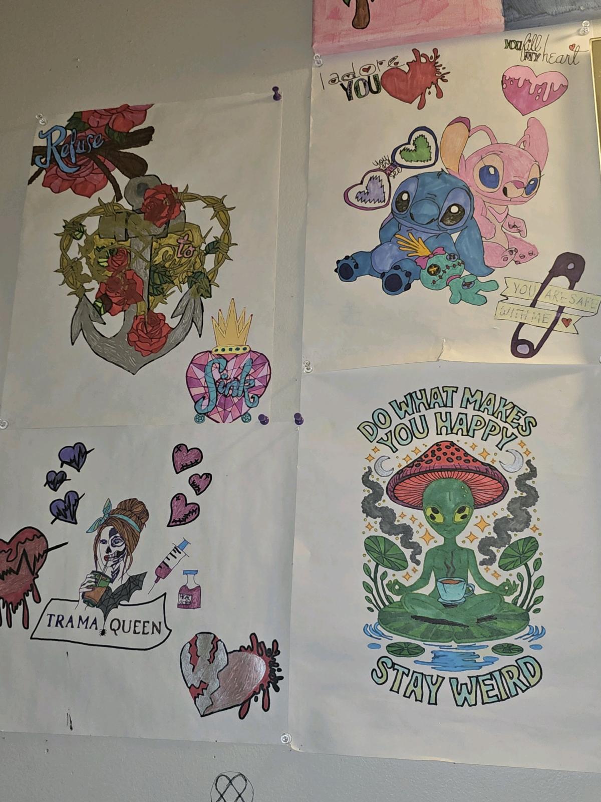 Custom Vibrant Pop Hand Painted Drawings - Monroe, North Carolina - FleaMarketBay