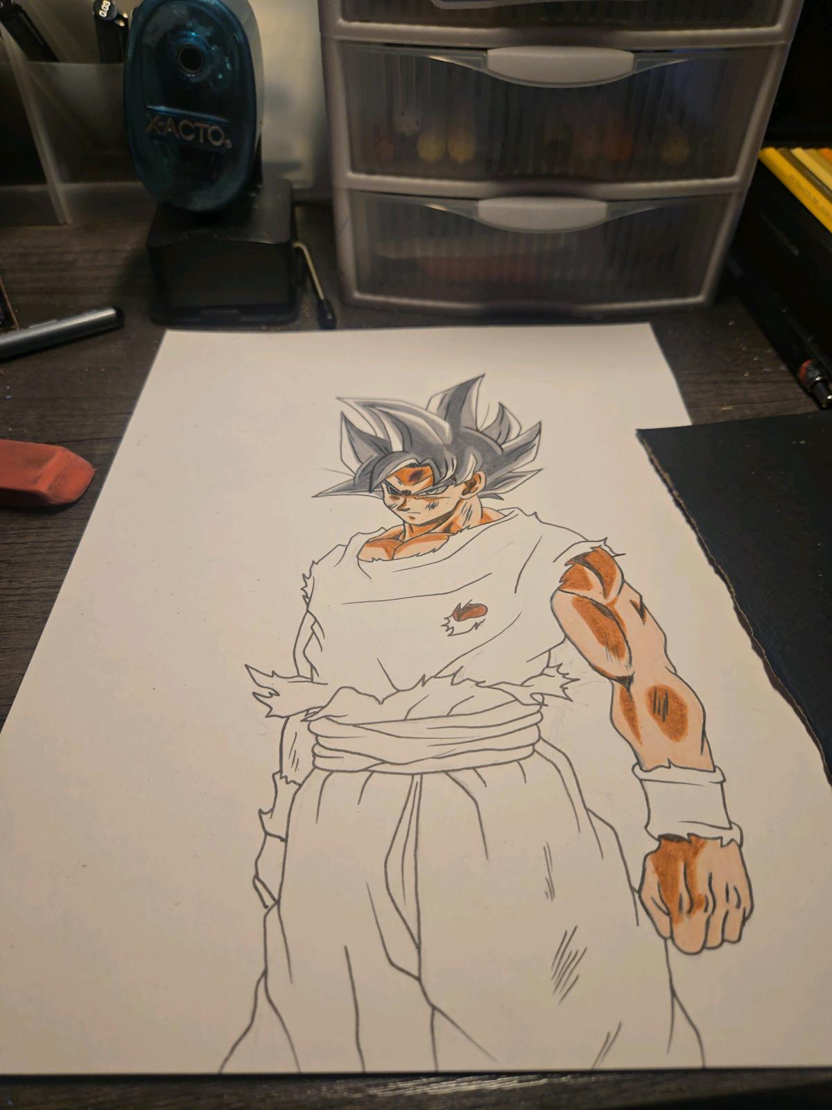 Goku Ultra Instinct Framed Hand Drawn Art - Louisville, Kentucky - FleaMarketBay