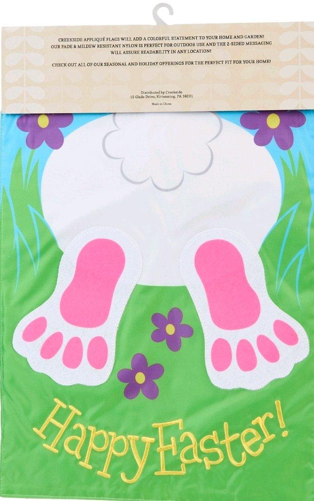 Creekside 125x18 Happy Easter Bunny Garden Flag - Angleton, Texas - FleaMarketBay