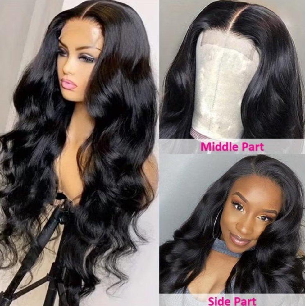WOMENS 16 INCH BLACK CURLY HUMAN HAIR LACE FRONT WIG - Ocoee, Florida - FleaMarketBay