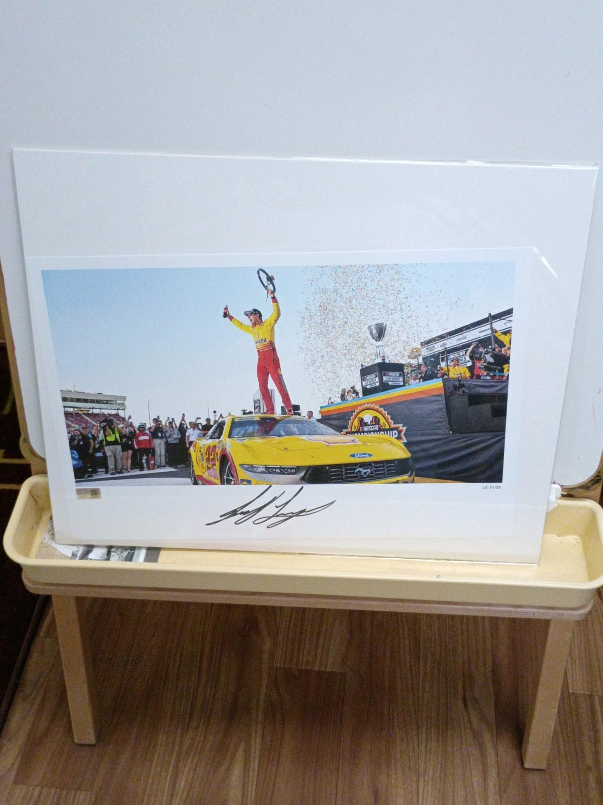 Nascar Signed Joey Lagano Certified Authincity - Smithfield, Virginia - FleaMarketBay
