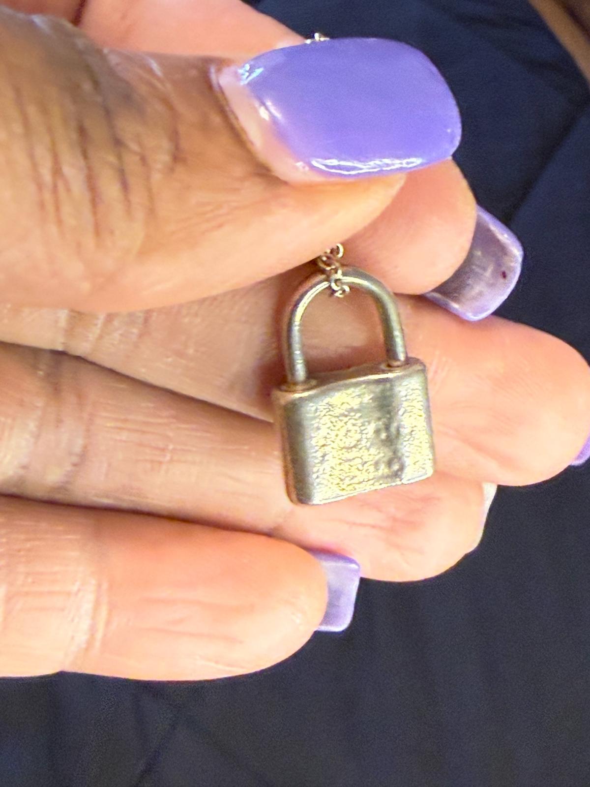 Tiffany Sterling Silver Padlock Pendant Necklace with COA - Milwaukee, Wisconsin - FleaMarketBay