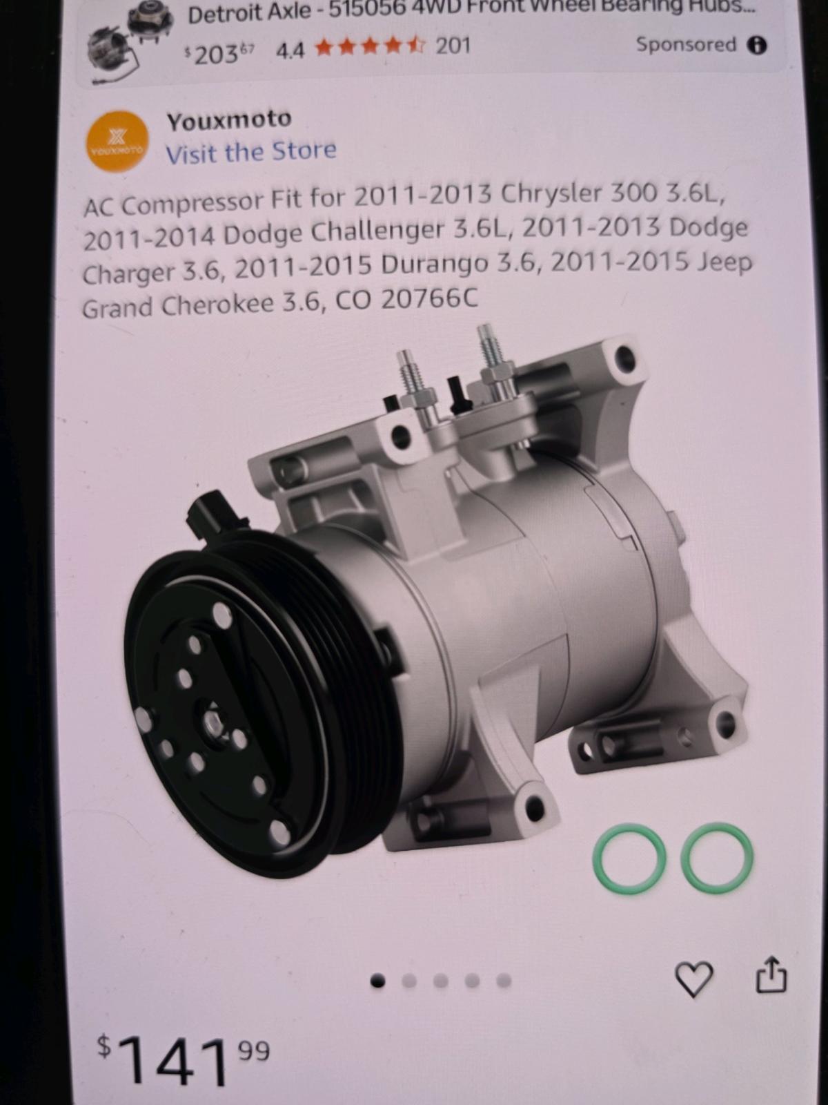 Air conditioning for Chrysler 300  and dodge challenger - Tampa, Florida - FleaMarketBay