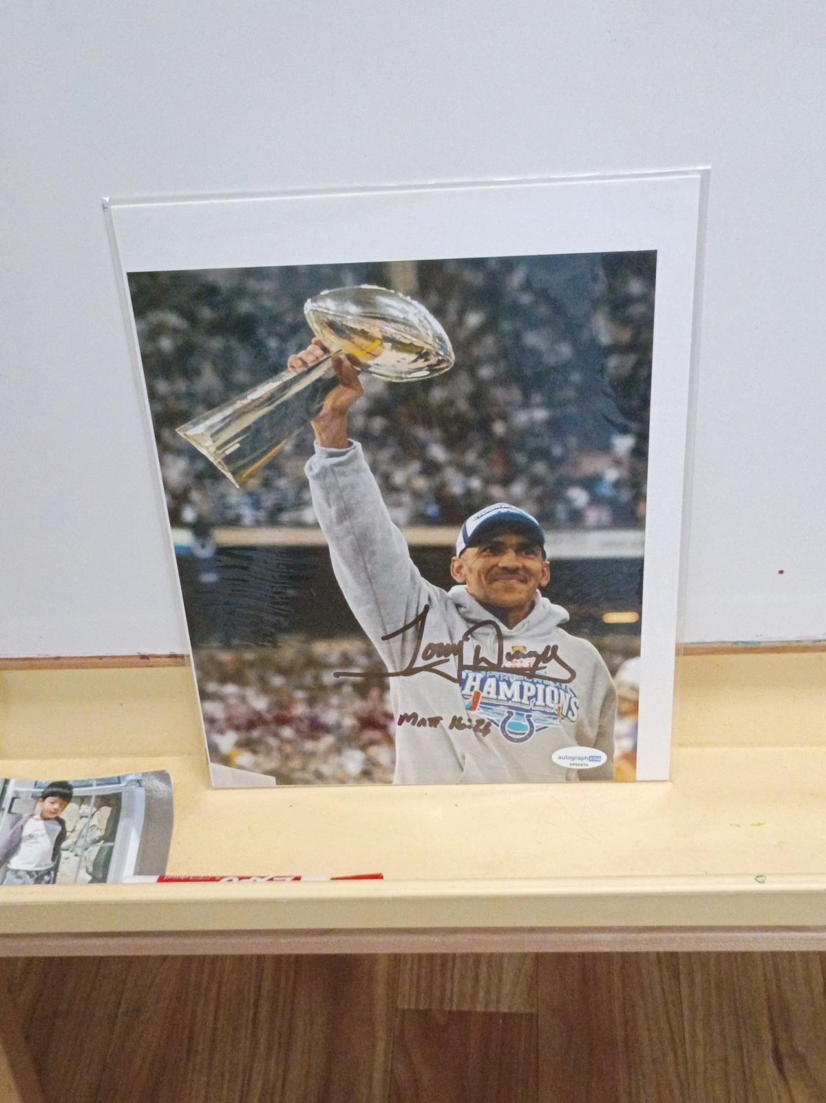 Signed Former Colts Coach Photo Certified Authencity - Smithfield, Virginia - FleaMarketBay