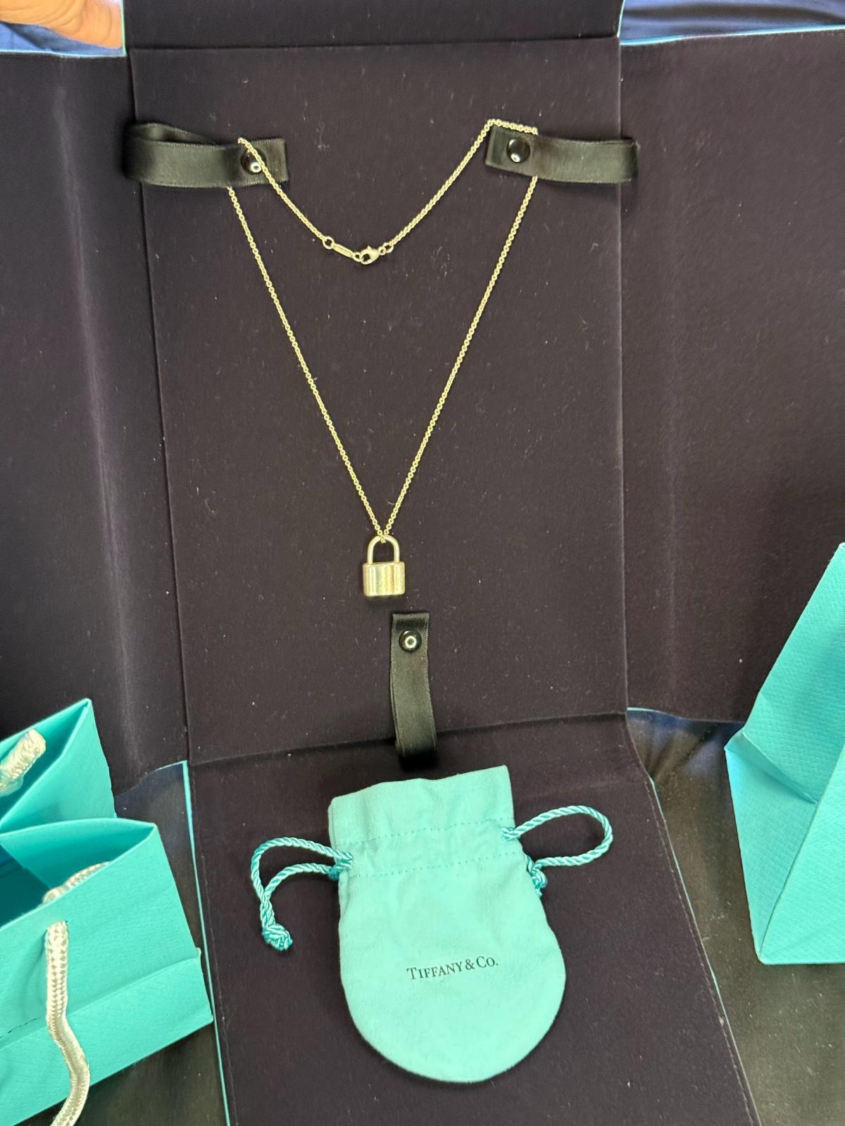 Tiffany Sterling Silver Padlock Pendant Necklace with COA - Milwaukee, Wisconsin - FleaMarketBay