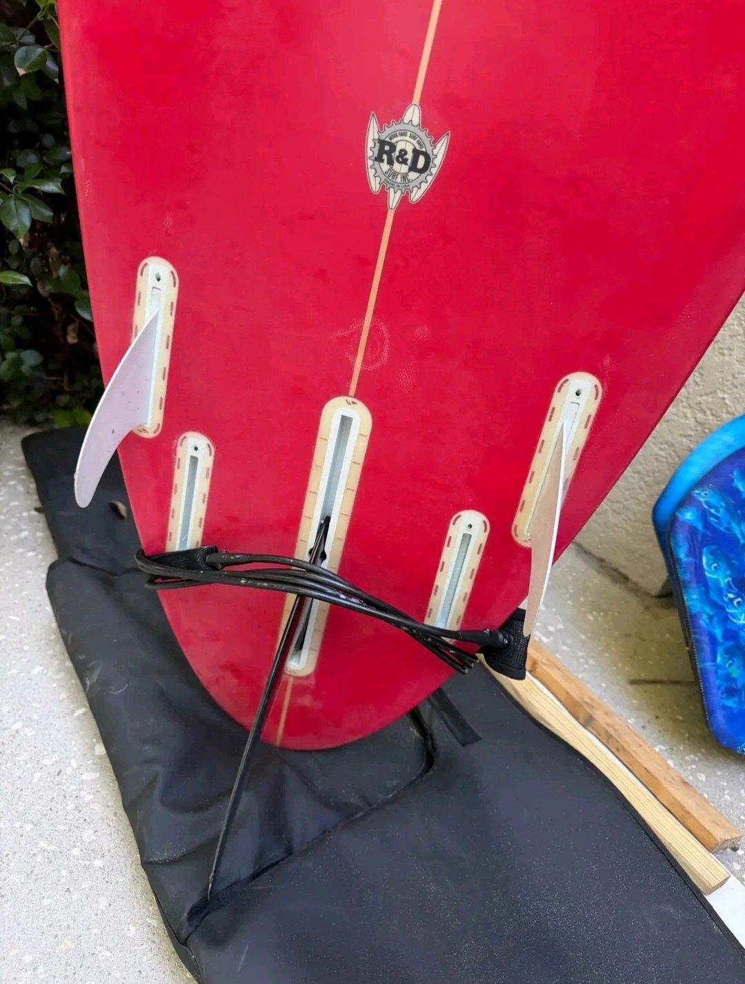 RD Surfboard 76  5 Fin Setup  Leash - Winter Park, Florida - FleaMarketBay