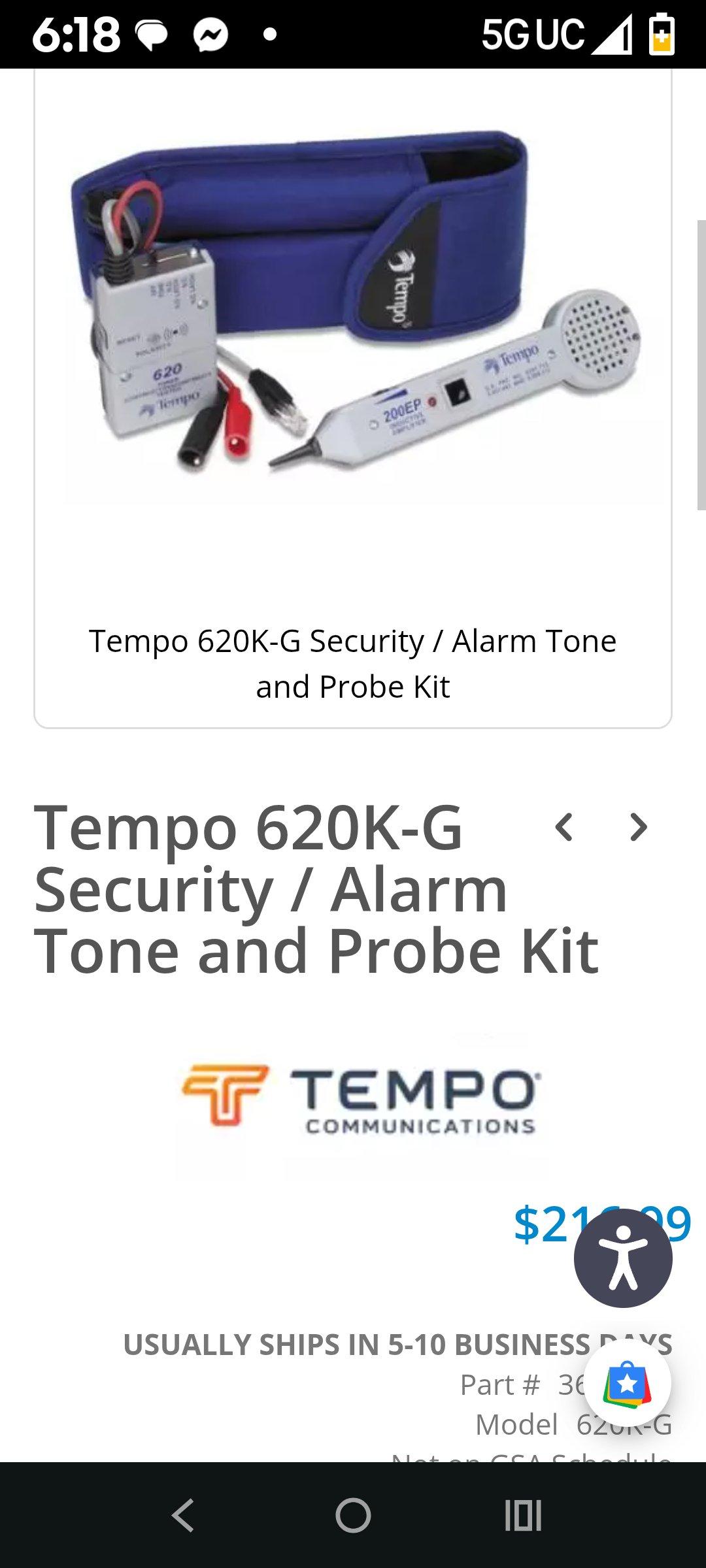 tempo  620 kg security and alarm tone and probe kwire tracer - Addy, Washington - FleaMarketBay
