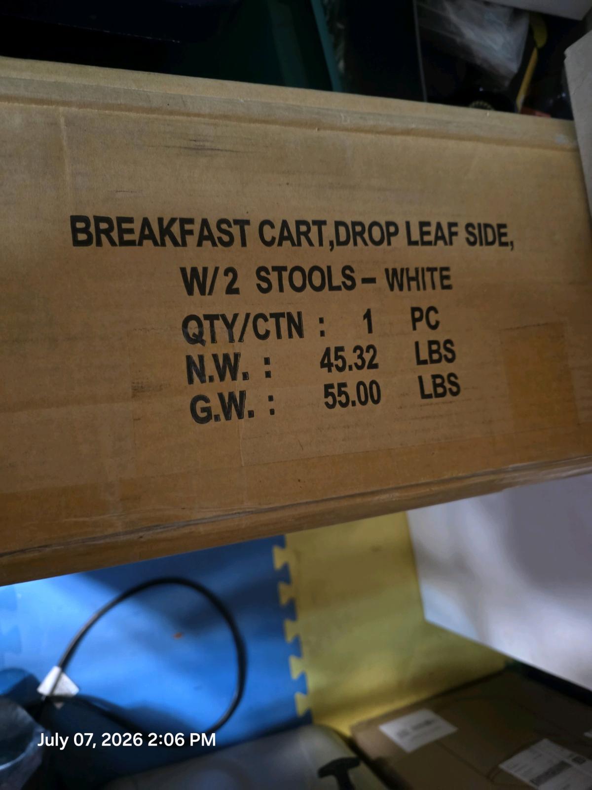 table with drop side and 2 stools - Beaver Dam, Wisconsin - FleaMarketBay
