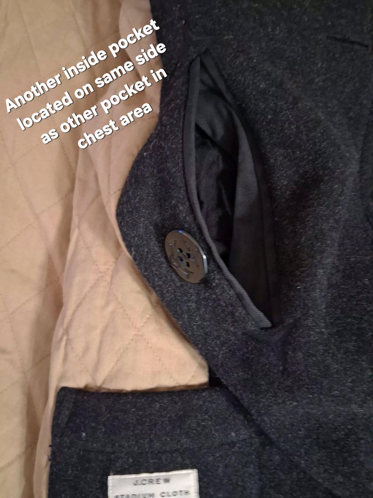 JCrew Bayswater Peacoat Stadium Cloth Wool Size L - Boston, Massachusetts - FleaMarketBay