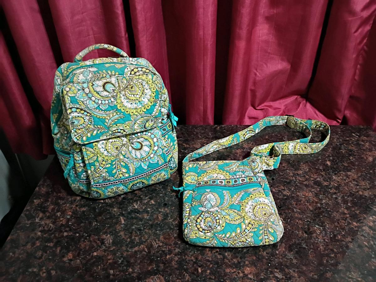 Vera Bradley peacock print book bag and matching a bag - Lexington, South Carolina - FleaMarketBay