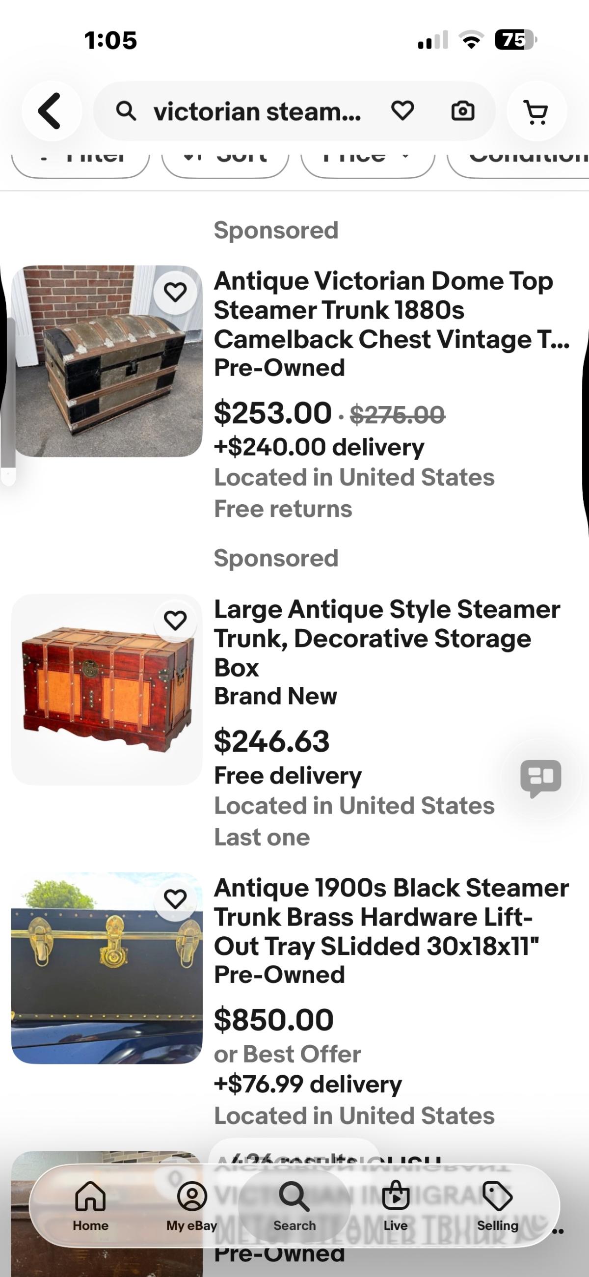 steam trunk embossed on wheels 18001900 google says - Parrish, Florida - FleaMarketBay