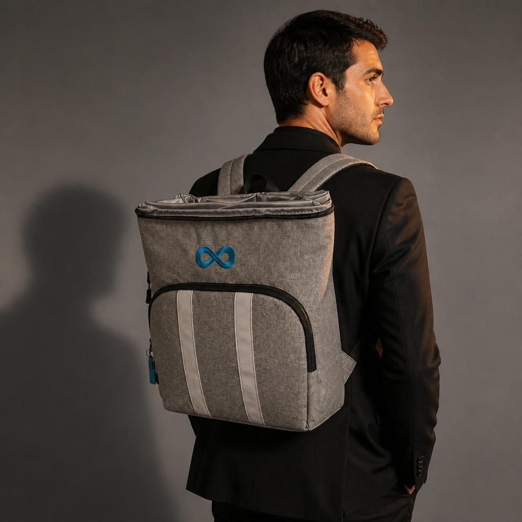 Gray backpack ice cooler easy fits 12 pack - Lynn, Massachusetts - FleaMarketBay