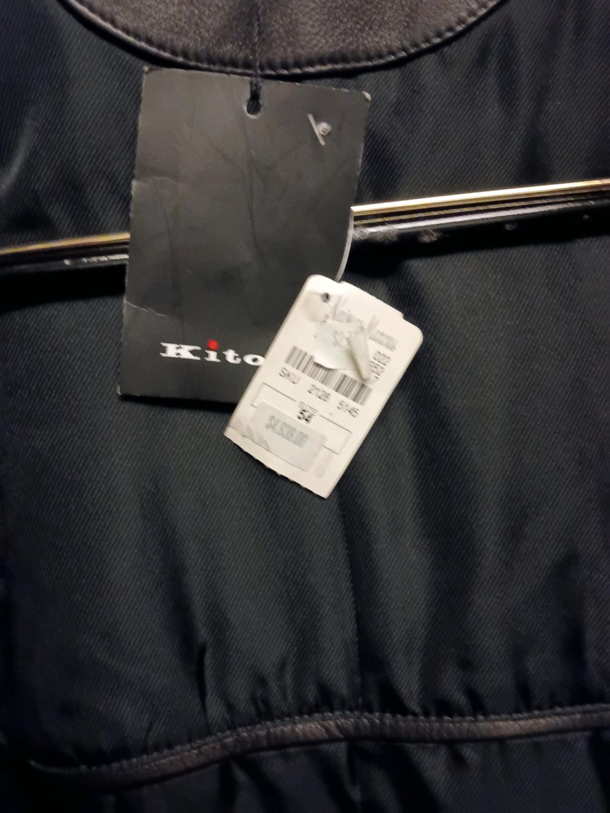 Sleek Kiton leather trench for men Smooth finish with minima - San Jose, California - FleaMarketBay