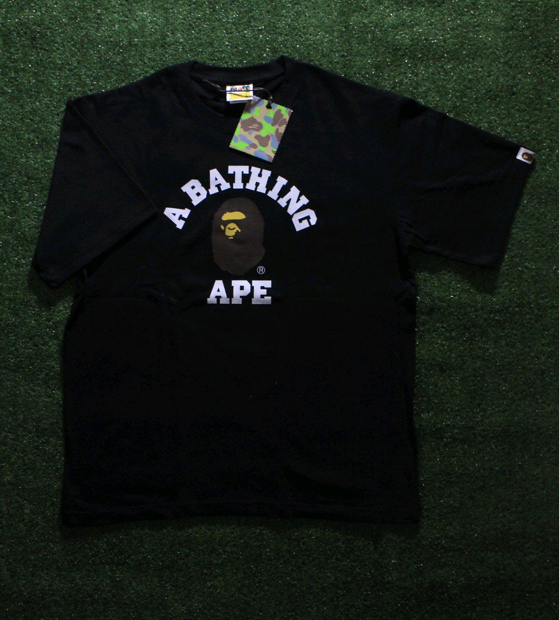 Black Graphic T Shirt Y2K Logo And Ape Head - San Antonio, Texas - FleaMarketBay