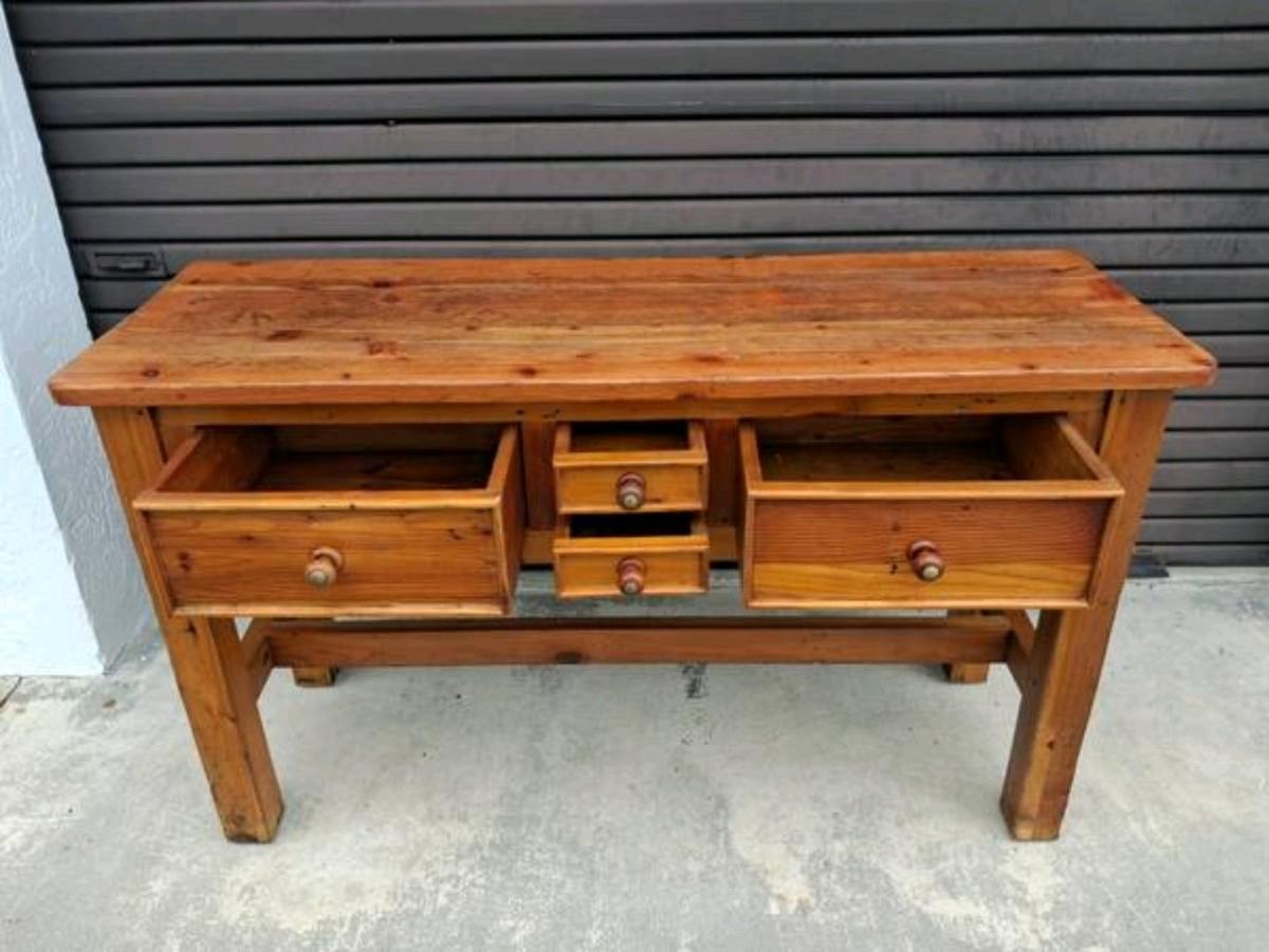 Vintage Rustic Primitive Sideboard Western 4 Drawers - Mobile, Alabama - FleaMarketBay