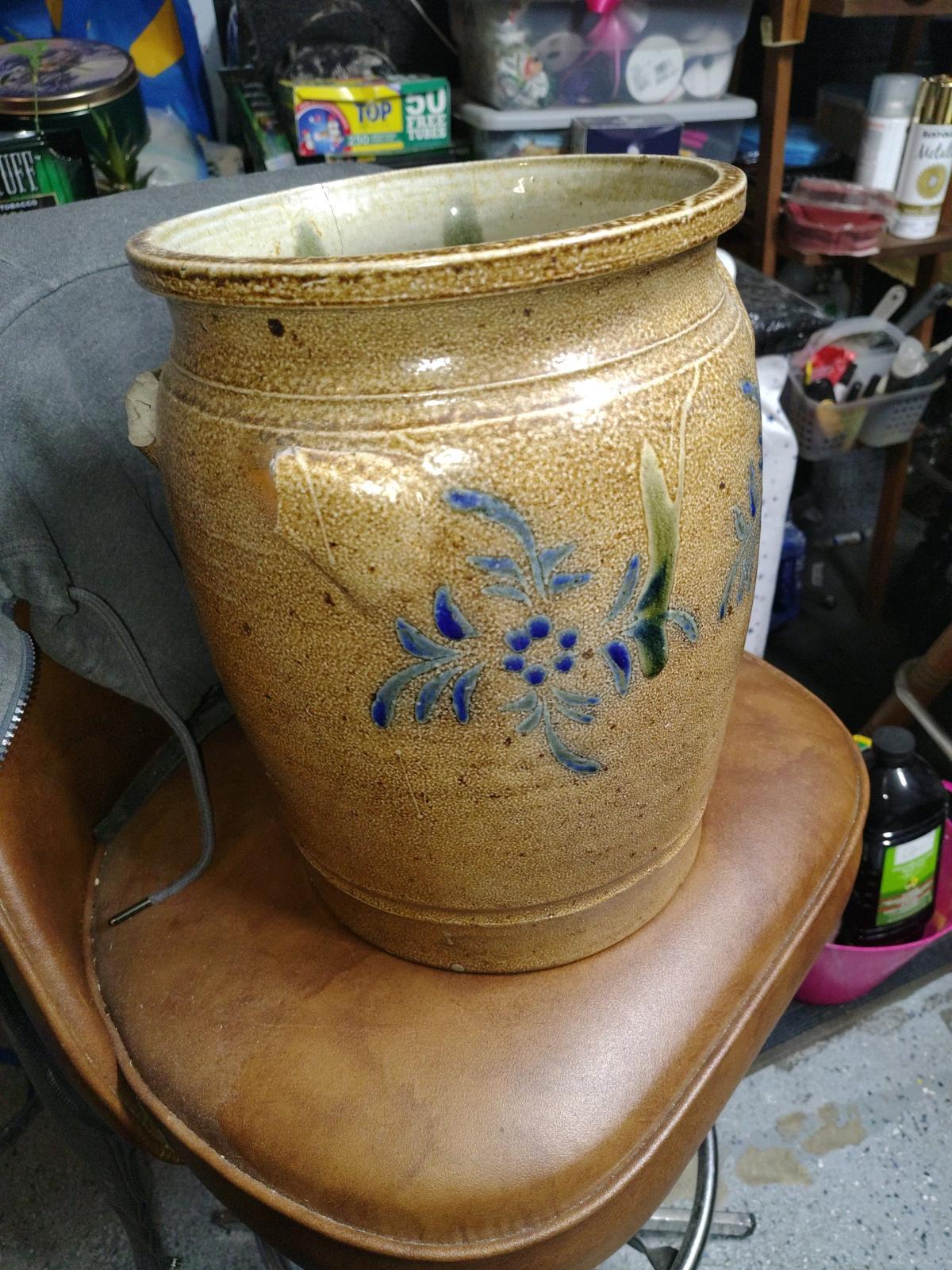 Large HandThrown Salt Glazed Stoneware - Bernville, Pennsylvania - FleaMarketBay