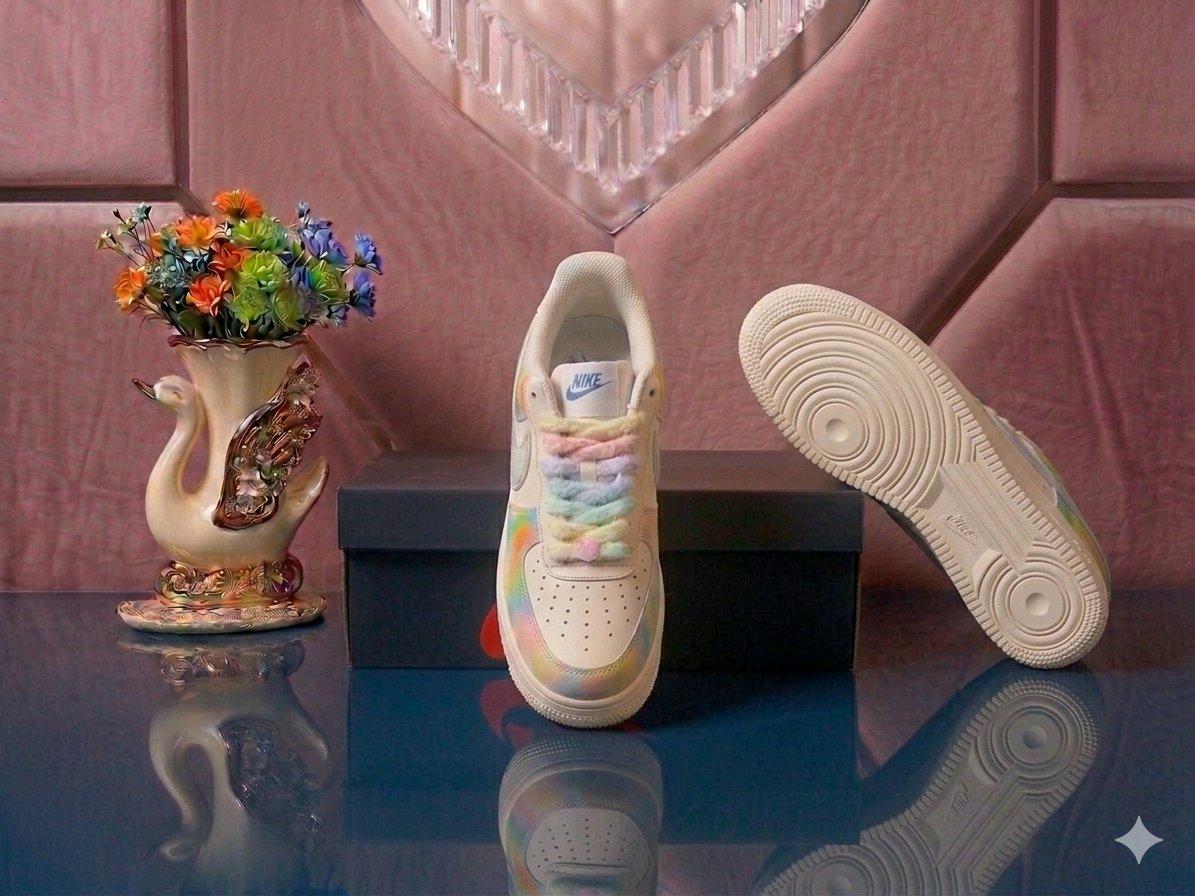 Custom Nike Air Force 1 Low Top LaceUp Sneakers Colorblock - Linden, New Jersey - FleaMarketBay