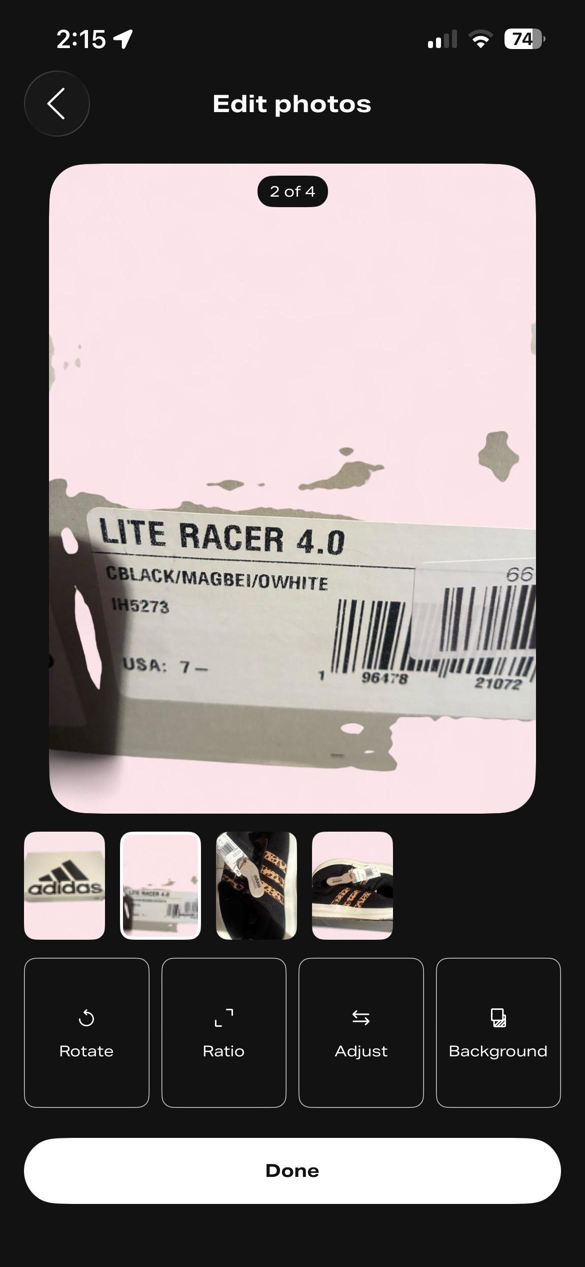 adidas lite racer 4 size 7 women - Cantonment, Florida - FleaMarketBay