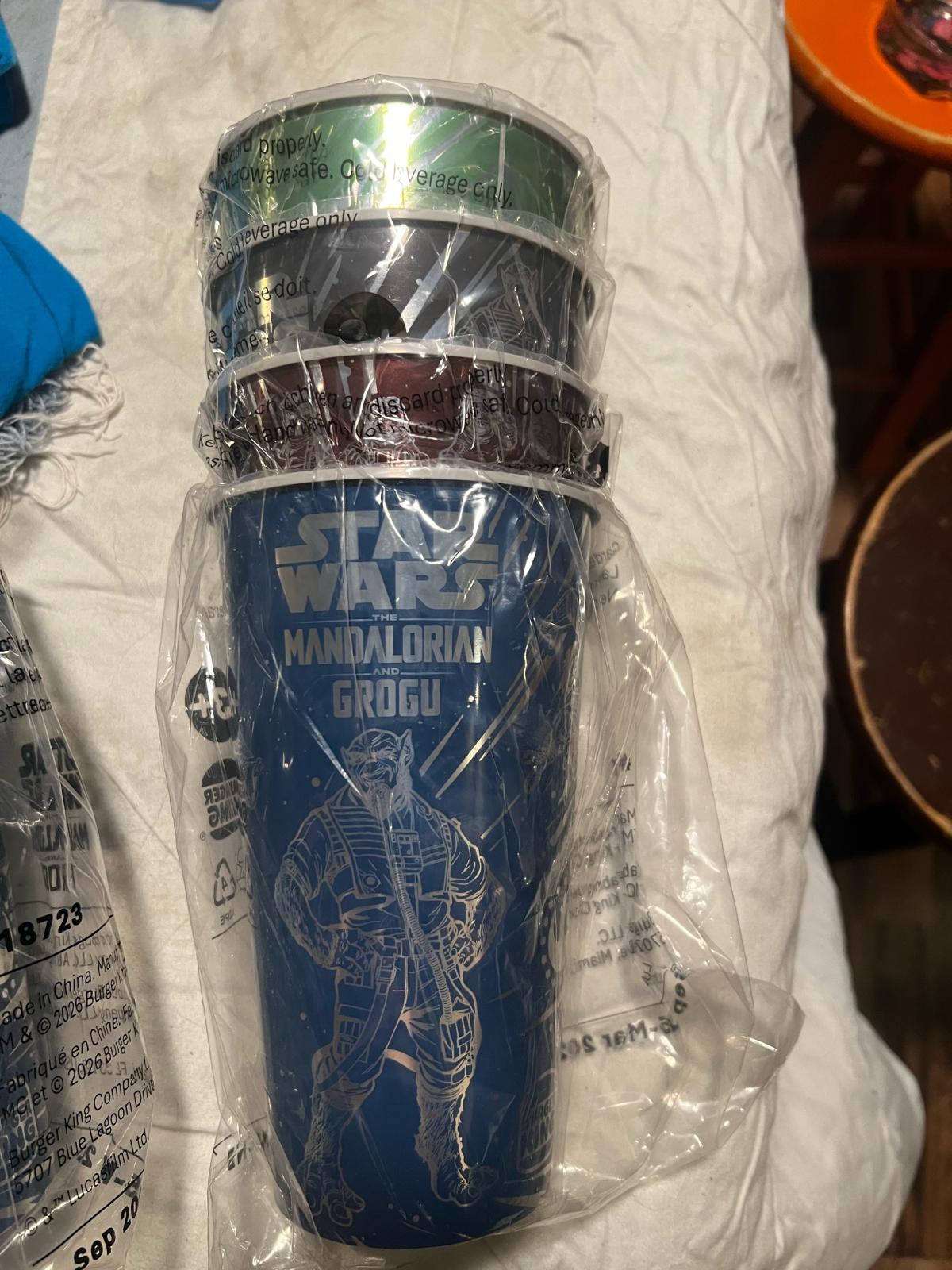 Burger King Star Wars The Mandalorian Collectible Cup Set  S - Alexander, Arkansas - FleaMarketBay