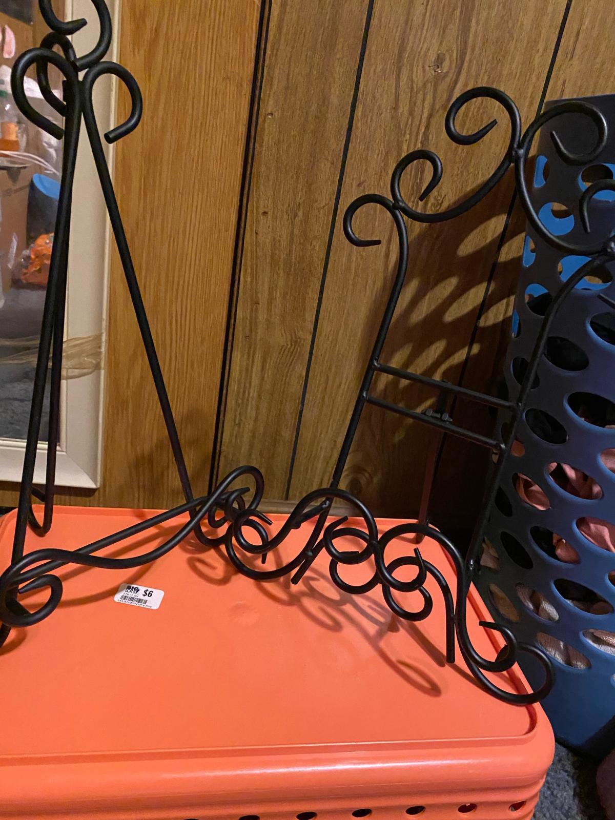 Two black metal easels - Statesville, North Carolina - FleaMarketBay