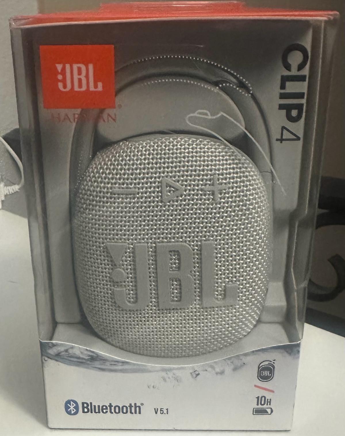 JBL Clip 4 white Bluetooth speaker - Garden Grove, California - FleaMarketBay