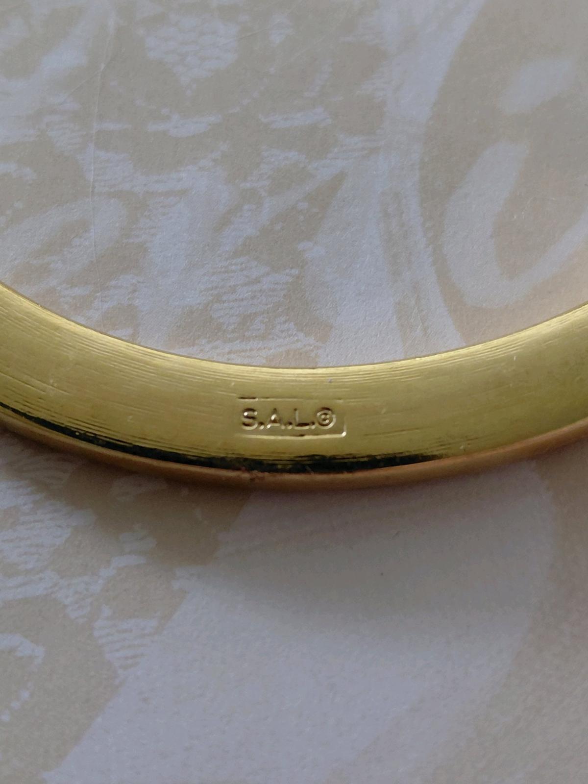 Unique S A L Gold Tone Collar Necklace Swarovski Crystals - Helena, Montana - FleaMarketBay