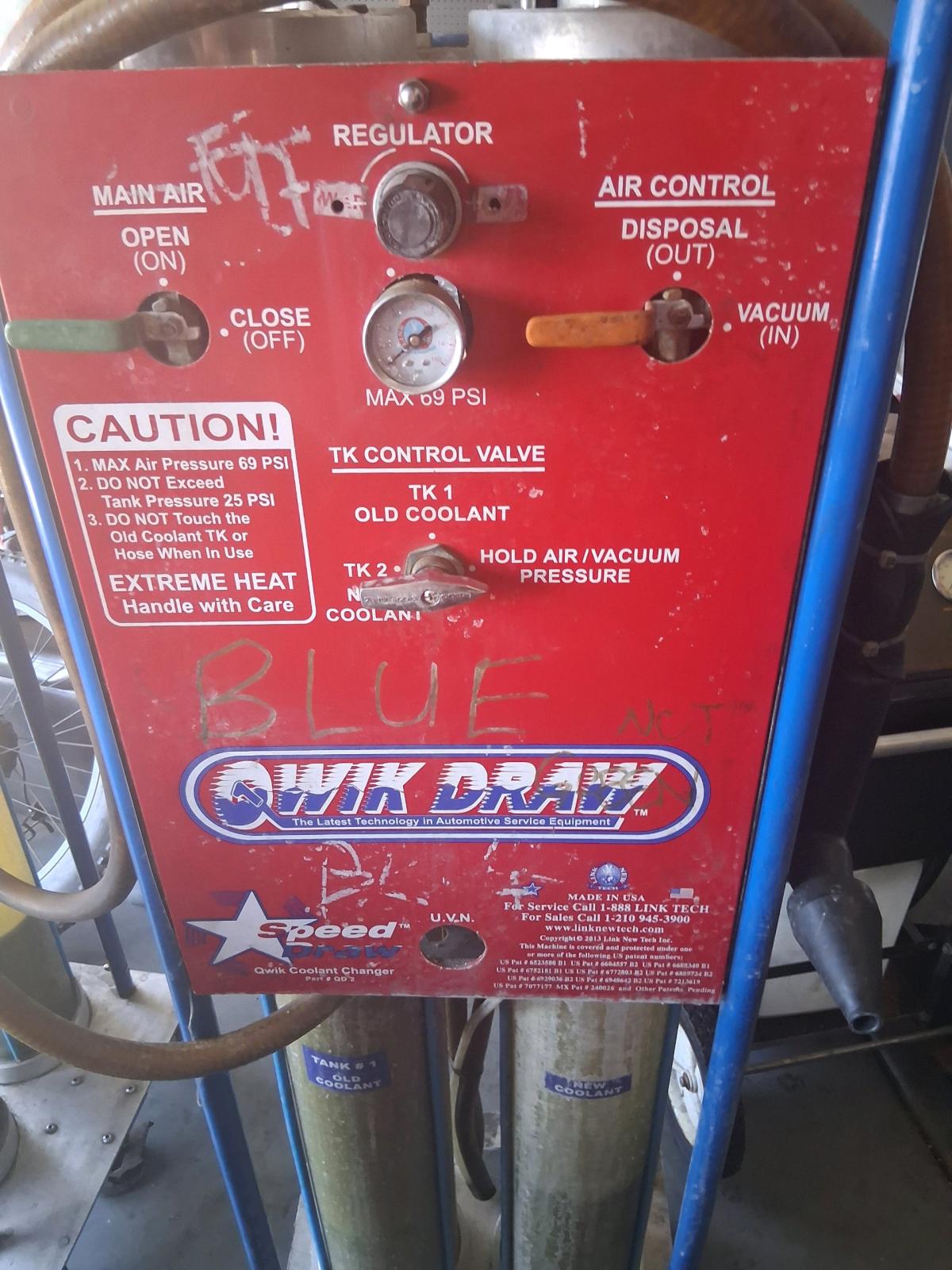 Title Qwik Draw Speed Draw Commercial Coolant Flush Machine - Riverside, California - FleaMarketBay