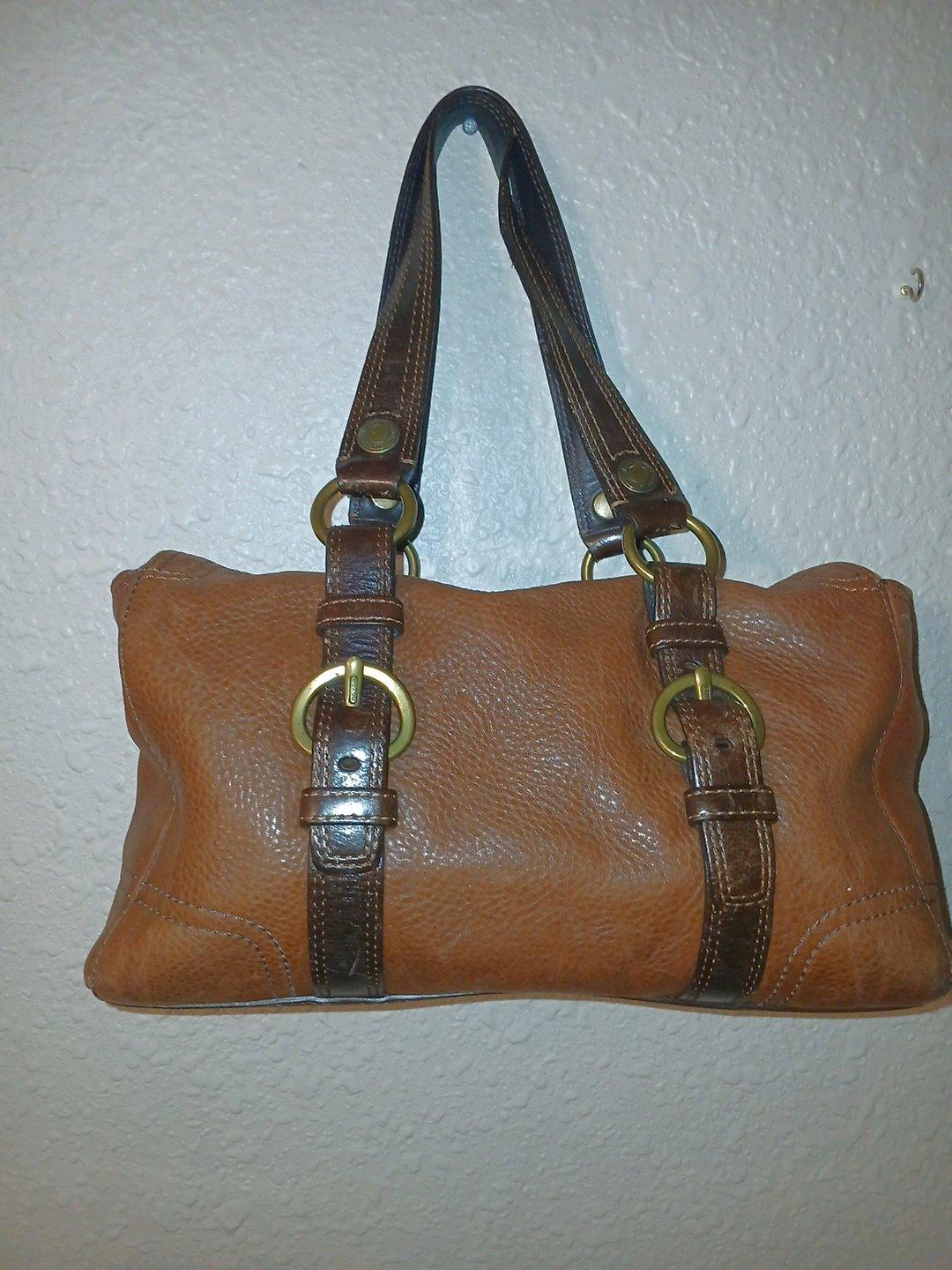 Vintage Brown Coach Chelsea Turnlock Pebble Leather Satchel - Sugar Land, Texas - FleaMarketBay