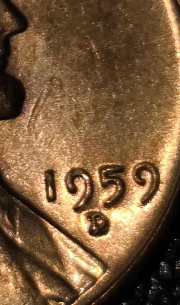 1959 Denver mint Lincoln Cent with mint error - San Antonio, Texas - FleaMarketBay