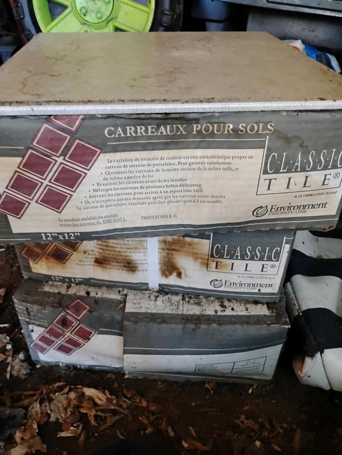 porcelain tiles 12x12 5boxes unopened - Woodstock, Illinois - FleaMarketBay