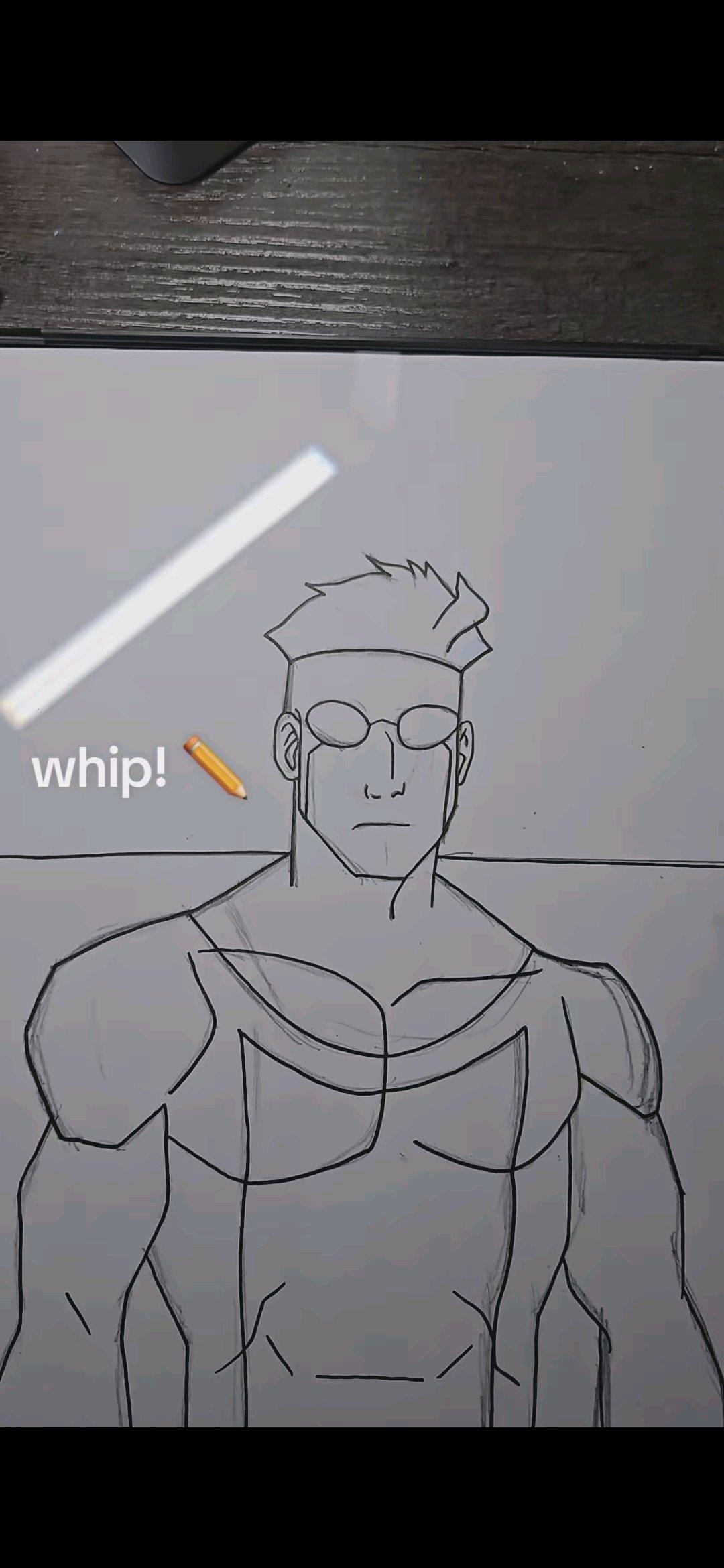 Invincible Drawn with pencils and framed - Louisville, Kentucky - FleaMarketBay