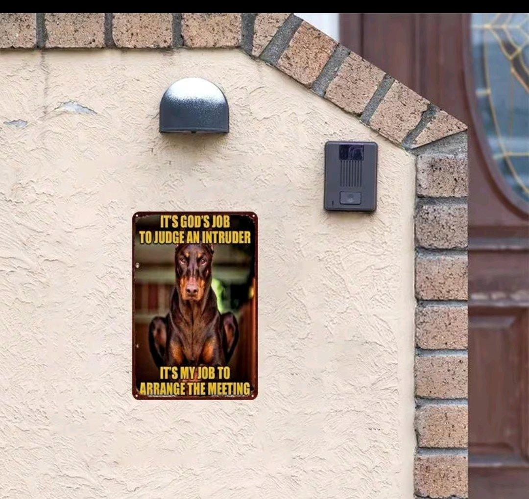 Intruder Metal Sign - Palm Bay, Florida - FleaMarketBay