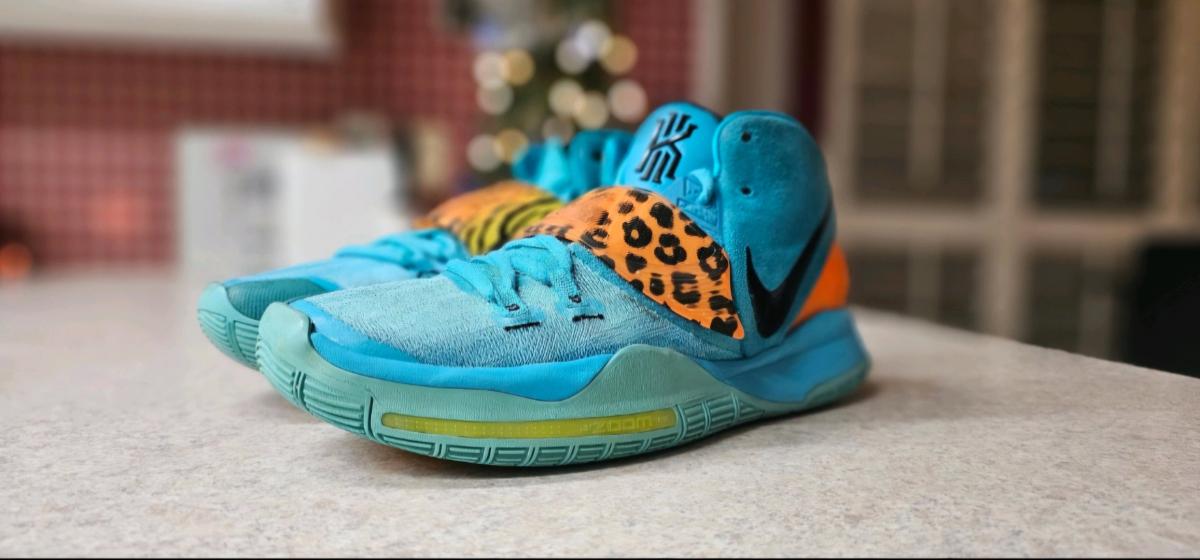 Nike Kyrie 6 Oracle Aqua Black Opti Yellow Total Orange - Oklahoma City, Oklahoma - FleaMarketBay