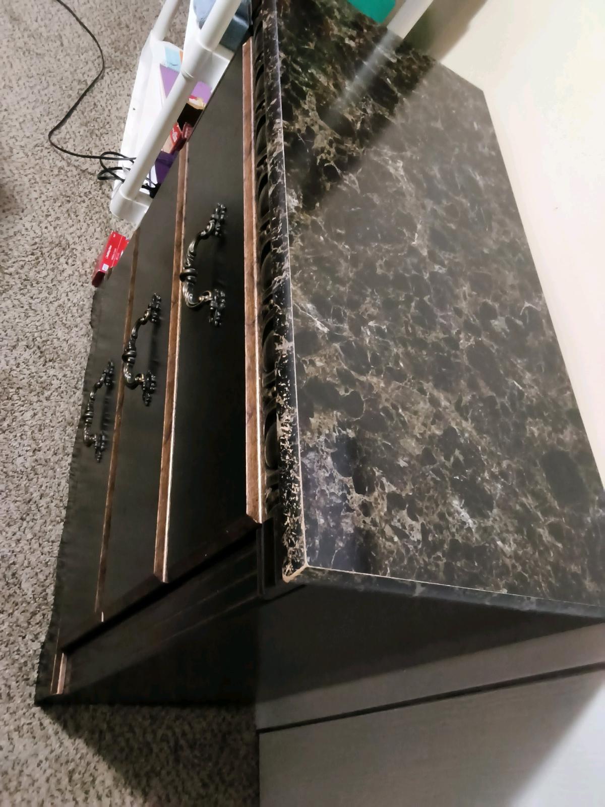 3 drawer dresser with marble top - Buford, Georgia - FleaMarketBay