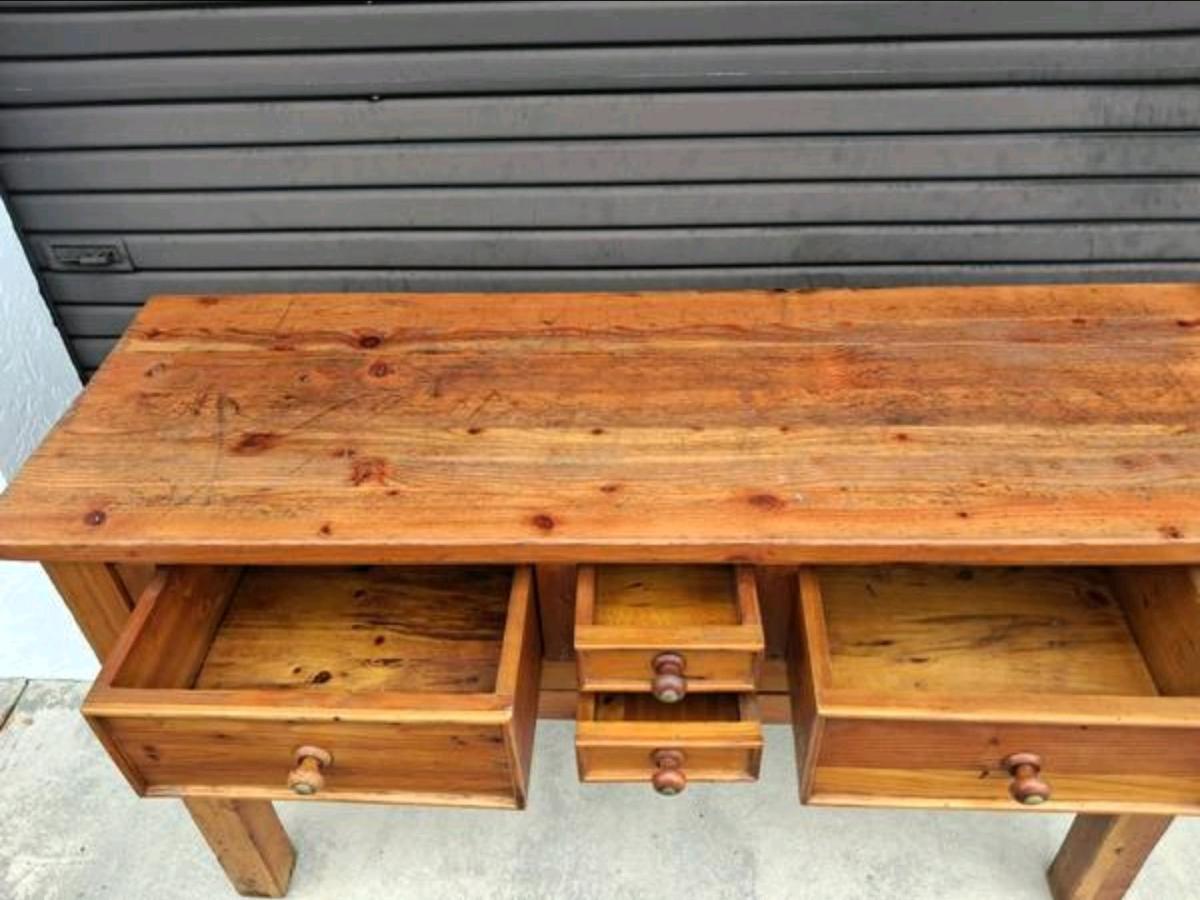 Vintage Rustic Primitive Sideboard Western 4 Drawers - Mobile, Alabama - FleaMarketBay