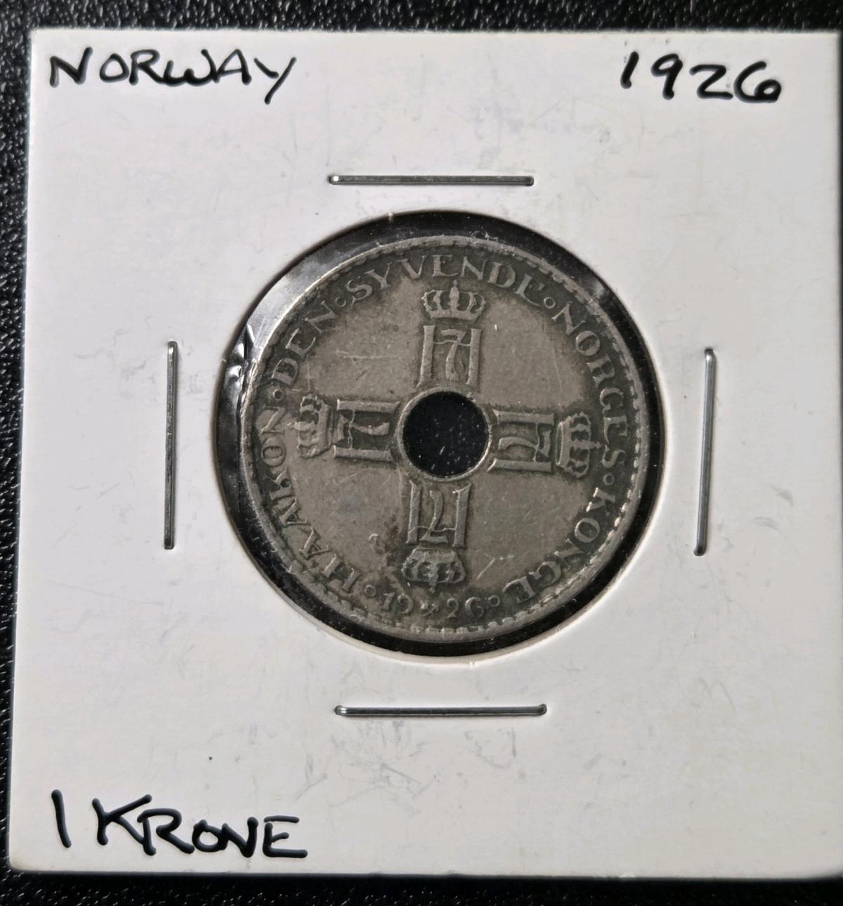 A nice 1926 Norway 1 Krone Coin - San Antonio, Texas - FleaMarketBay