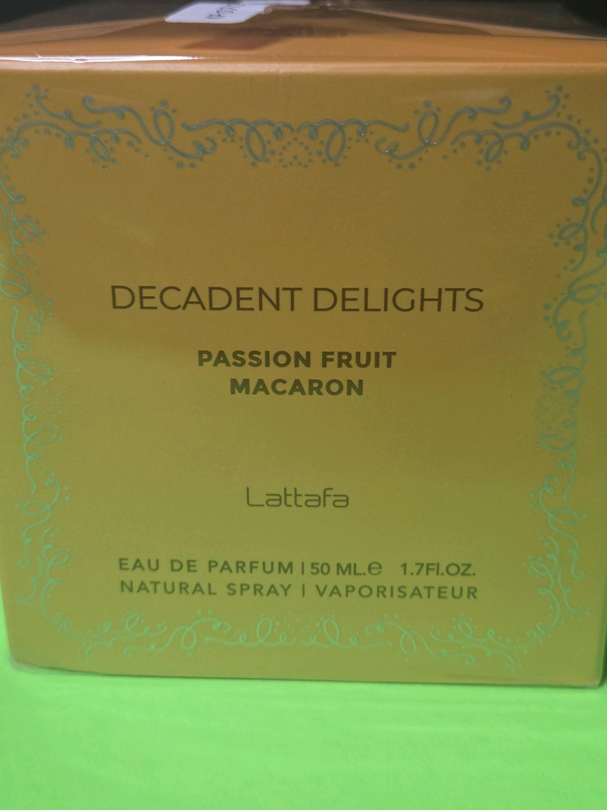 Perfume Decadent Delights Passion Fruit Macaron Lattafa 50ml - Fort Lauderdale, Florida - FleaMarketBay
