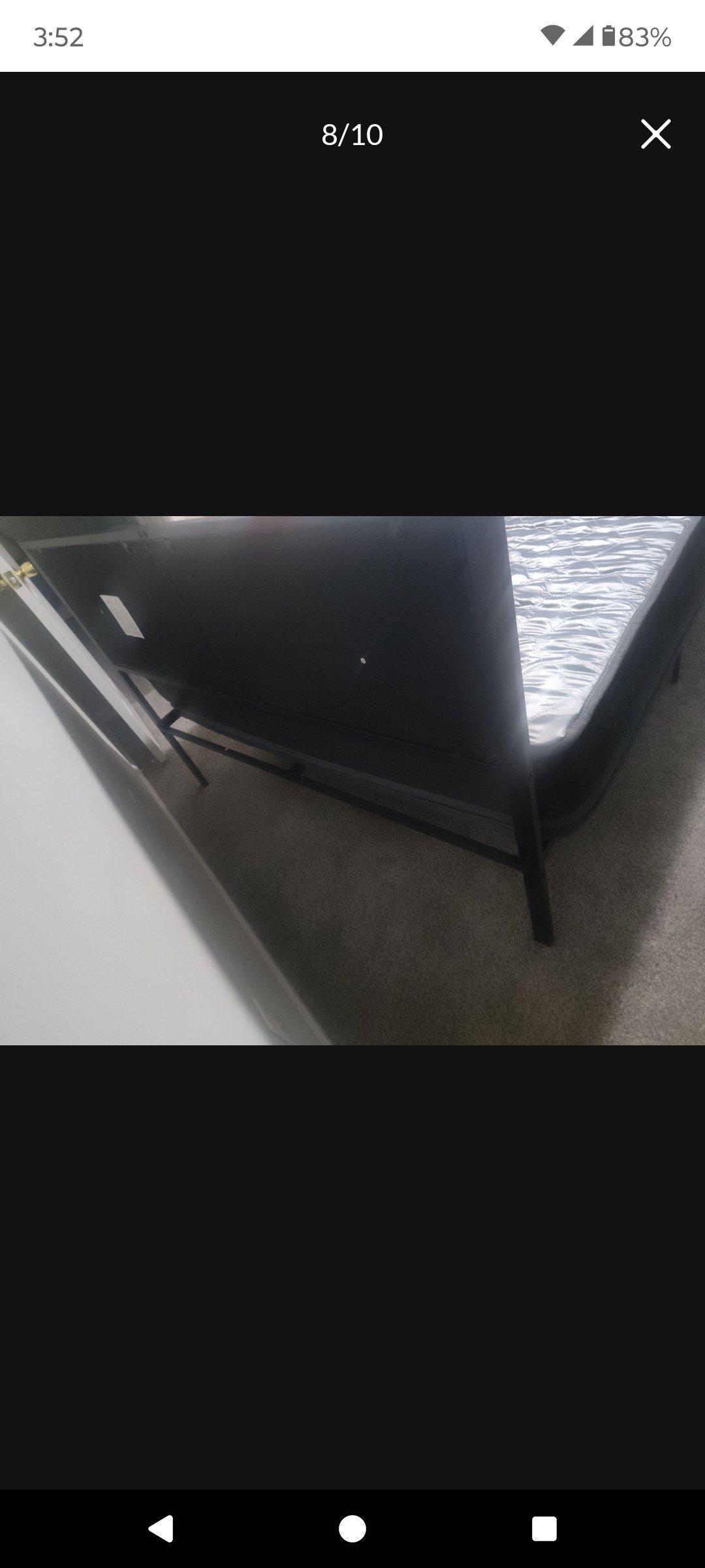 Black Queen Bed with Thick Mattress - Atlanta, Georgia - FleaMarketBay