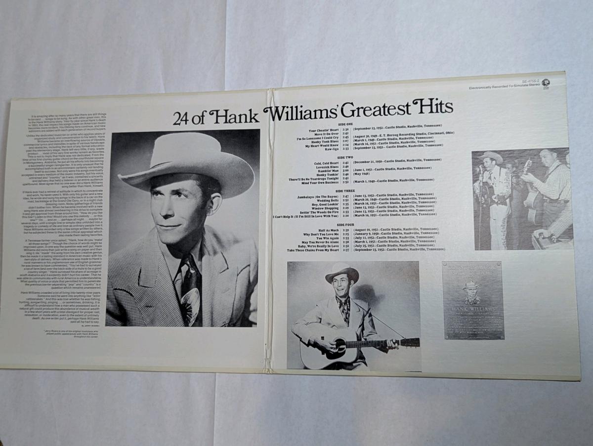 24 Of Hank Williams Greatest Hits - New Bern, North Carolina - FleaMarketBay
