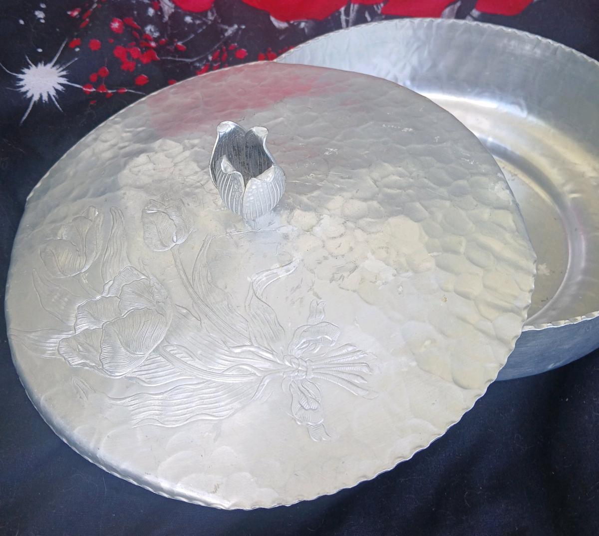 Never Use Vintage Antique Casserole with Rose Design Carving - Kissimmee, Florida - FleaMarketBay