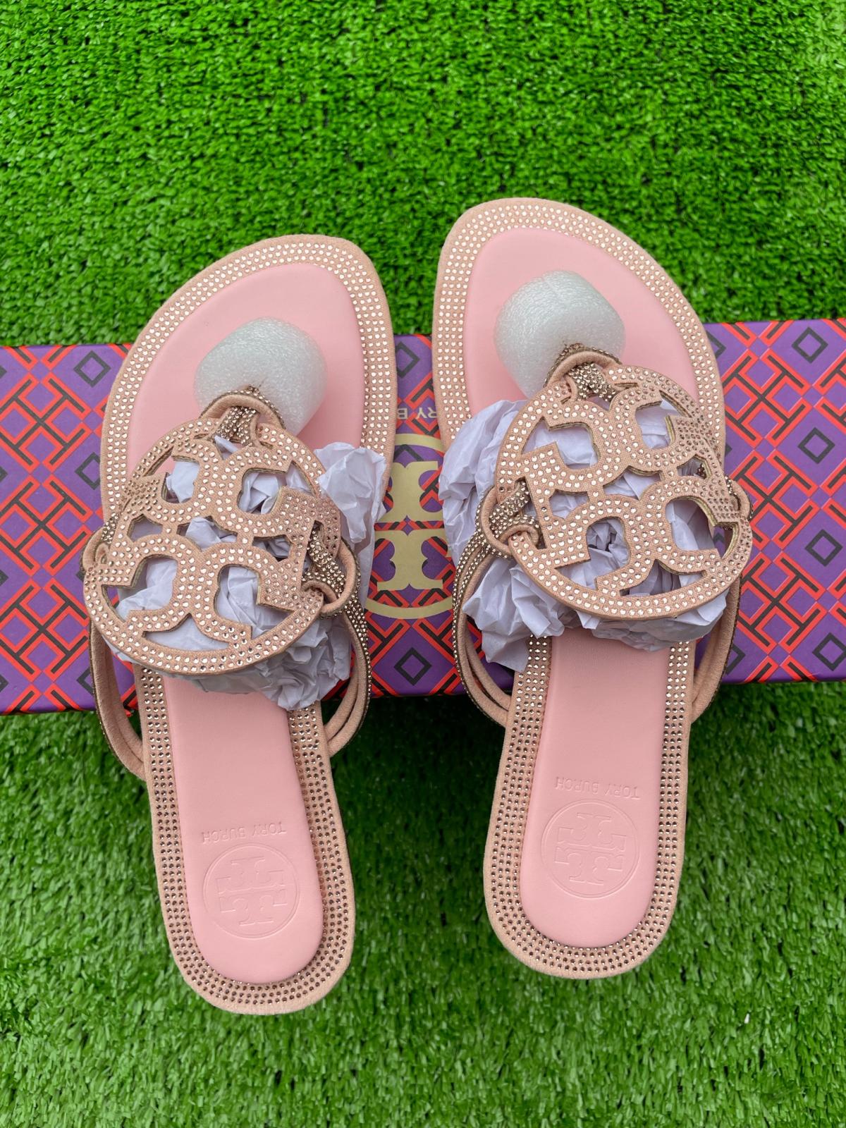 Tory Burch Miller Studded Thong Sandals  Silver - Fort Myers, Florida - FleaMarketBay