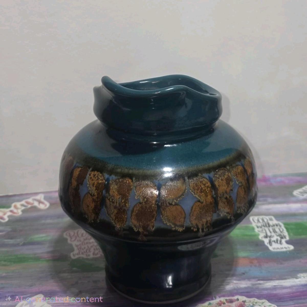 Vintage Colin Gorry Seagrove NC Studio Art Pottery  Pitcher - Hamilton, Michigan - FleaMarketBay