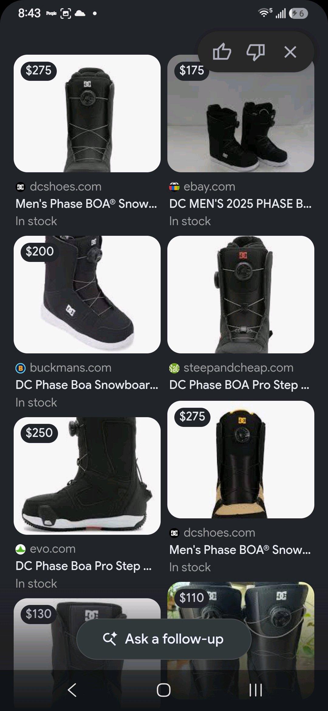 DC mens snowboarding boats - Denver, Colorado - FleaMarketBay