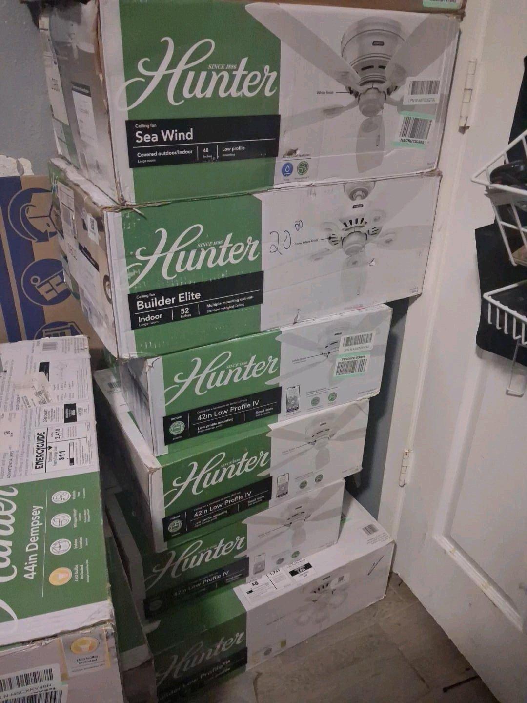 36 new Hunter Ceiling Fans read description - Fort Worth, Texas - FleaMarketBay