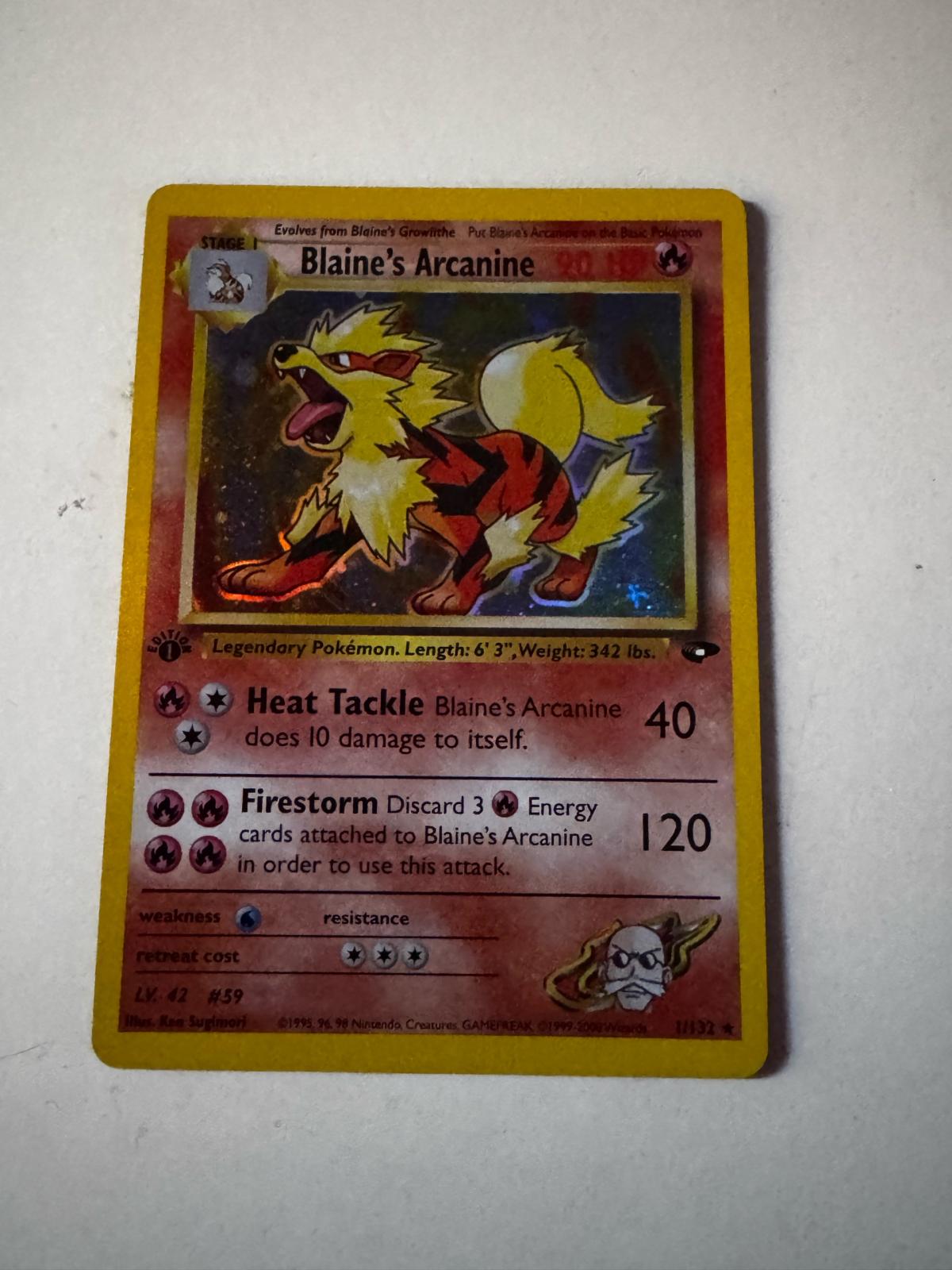 Blaines Arcanine holo card - Los Angeles, California - FleaMarketBay